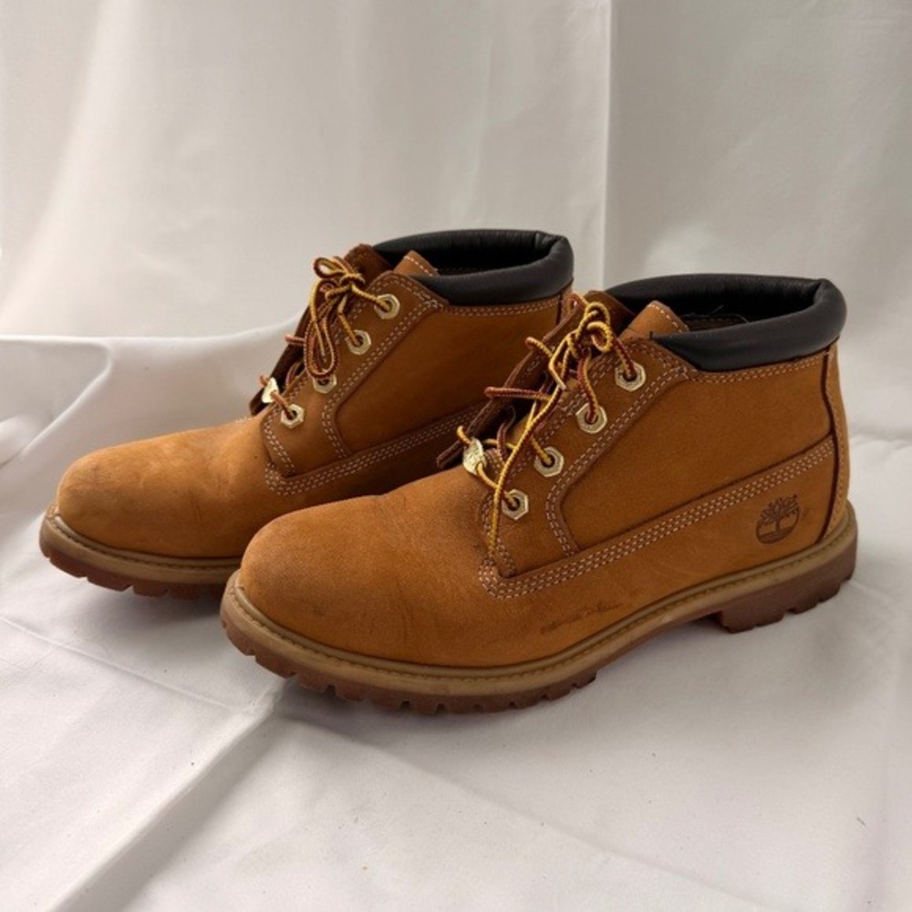 Timberland Nellie Double Waterproof Chukka Boots Wheat Nubuck A1640 Women's 9M